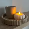 Okrągła Dynia Jesienna Świecznik na Tealight LED